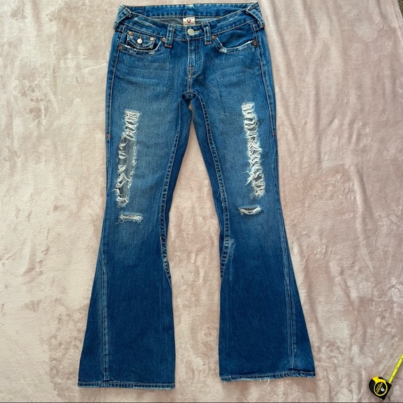 True Religion Denim - True religion distressed wide leg jean size 29